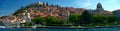 Extra large panorama historic town of Sibenik waterfront panorama, Dalmatia, Croatia, Europe