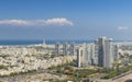 Panorama Of Tel Aviv Skyline, Tel Aviv Cityscape Large Panorama At Day, Israel