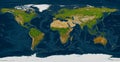 Extra Large size physical world map illustration. Primary source, elements of this image furnished by NASA Royalty Free Stock Photo