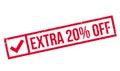 Extra 20 Off rubber stamp Royalty Free Stock Photo