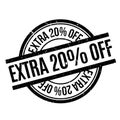 Extra 20 Off rubber stamp