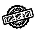 Extra 20 Off rubber stamp