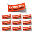 Extra Sale coupons Royalty Free Stock Photo
