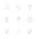 Extra thin line design vector universal icons. Elements for user interface.