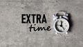 \'Extra Time\' Concept Showing Deadline Extension and Flexibility with White Alarm Clock Royalty Free Stock Photo
