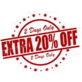 Extra twenty percent off Royalty Free Stock Photo