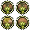 Extra Virgin Olive Oil - Four Labels Royalty Free Stock Photo