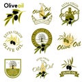 Extra virgin olive oil labels. Design element for label, emblem, Royalty Free Stock Photo