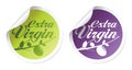 Extra virgin olive oil stickers