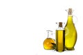 Extra virgin olive oil, three varieties isolated