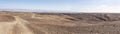 Extra Wide Panorama of an Extreme Desert Area on the Spice Route in the Arava Desert in Israel
