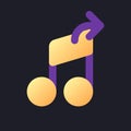 Extract audio flat gradient fill ui icon for dark theme