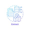Extract blue gradient concept icon Royalty Free Stock Photo