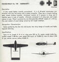 Extract of focke wulf late model fighter from wwii aircraft spotter's guide