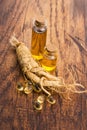 Extract of ginseng root Royalty Free Stock Photo