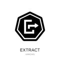 extract icon in trendy design style. extract icon isolated on white background. extract vector icon simple and modern flat symbol