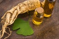 Extract Oil Of Ginseng Root And Ginkgo Biloba Leaves