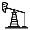 Extract petrol tower icon, simple style Royalty Free Stock Photo