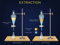 Extraction Experiment Separating Compounds Using Solvent-Based Techniques Royalty Free Stock Photo