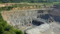 Extraction of granite. Open cast mine. Stone Quarrying. Royalty Free Stock Photo