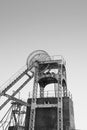 The extraction tower of the coal mine Royalty Free Stock Photo