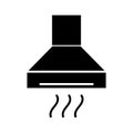 Extractor - cooker hood icon, vector illustration, black sign on isolated background Royalty Free Stock Photo