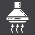 Extractor hood solid icon, kitchen and appliance Royalty Free Stock Photo