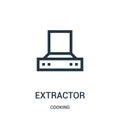 extractor icon vector from cooking collection. Thin line extractor outline icon vector illustration. Linear symbol Royalty Free Stock Photo