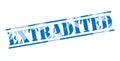 Extradited blue stamp Royalty Free Stock Photo