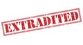 Extradited stamp on white background Royalty Free Stock Photo