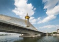 Extradosed Bridge on Chao Phraya River in Bangkok, Thailand Royalty Free Stock Photo