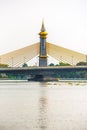 Extradosed Bridge on Chao Phraya River in Bangkok, Thailand Royalty Free Stock Photo