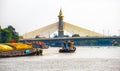 Extradosed Bridge on Chao Phraya River in Bangkok, Thailand Royalty Free Stock Photo