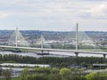 An extradosed bridge in Warrington, Cheshire, situated at the North West of England Royalty Free Stock Photo