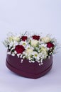 Extraordinary bouquet full red chrysanth and roses