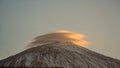 Extraordinary cloud formation over the mountain