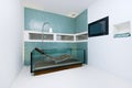 Extraordinary designer bathroom with glass bathtub Royalty Free Stock Photo