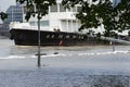 Extraordinary flood, on Danube river in Bratislava