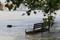 Extraordinary flood, on Danube river in Bratislava,Slovakia