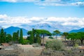 Extraordinary landscape of Pompeii Italy