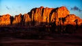 Extraordinary mountain desert landscape, Wadi Rum Protected Area, Jordan