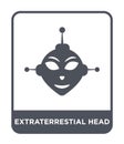 extraterrestial head icon in trendy design style. extraterrestial head icon isolated on white background. extraterrestial head Royalty Free Stock Photo