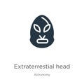 Extraterrestial head icon vector. Trendy flat extraterrestial head icon from astronomy collection isolated on white background. Royalty Free Stock Photo