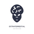 extraterrestial head icon on white background. Simple element illustration from Astronomy concept Royalty Free Stock Photo