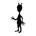 Extraterrestrial alien silhouette cosmos character Royalty Free Stock Photo