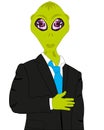 Extraterrestrial being in black suit