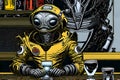 Extraterrestrial being drinking strong liquor Royalty Free Stock Photo
