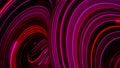 Extraterrestrial twisted cosmic energy flow, seamless loop. Animation. Curving wide rings with colorful glowing stripes. Royalty Free Stock Photo