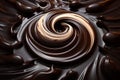 Extravagant Decadent dark chocolate swirl. Generate Ai
