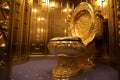 Extravagant Gold toilet. Generate Ai
